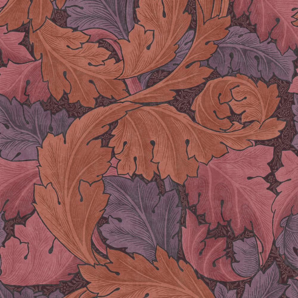 William Morris 124223 Acanthus Plum Wallpaper