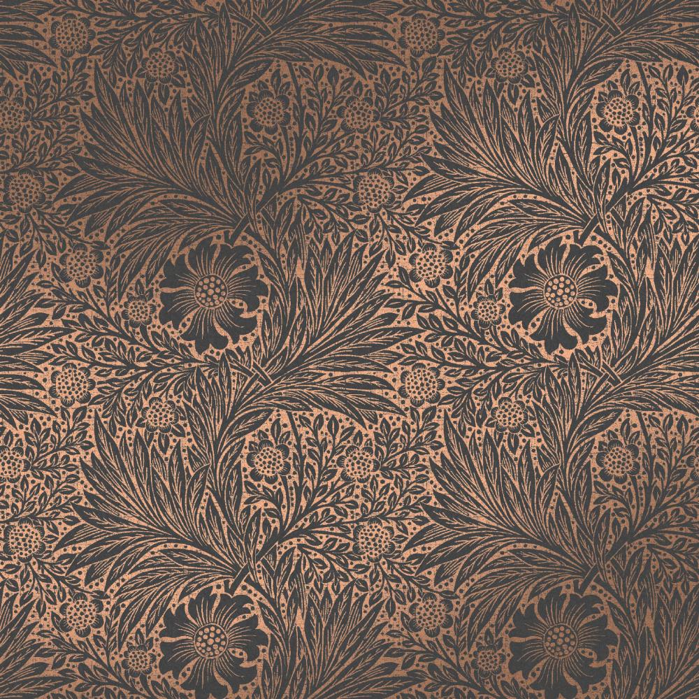 William Morris 124254 Marigold Fibrous Charcoal Wallpaper
