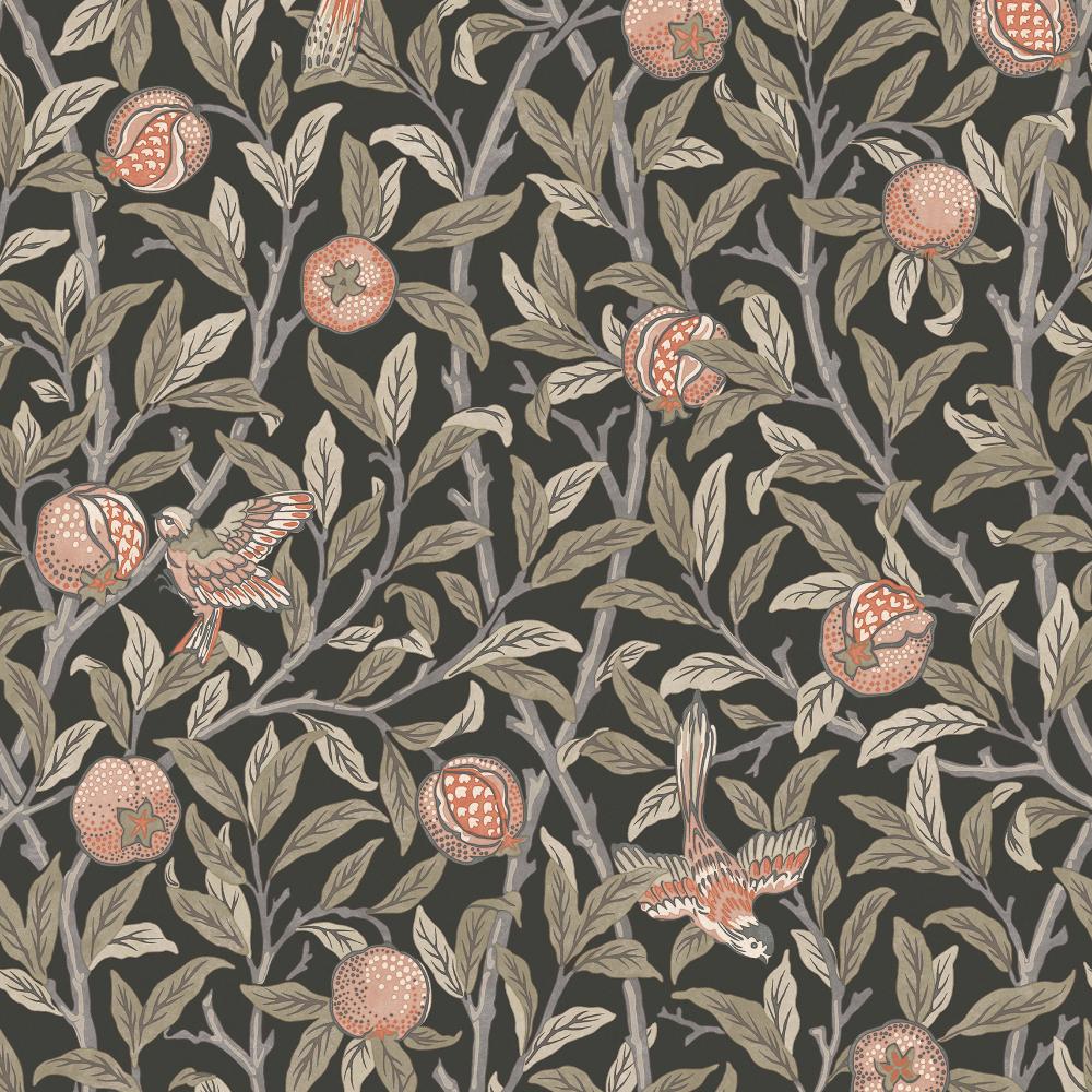 William Morris 124258 Bird & Pomegranate Charcoal Wallpaper