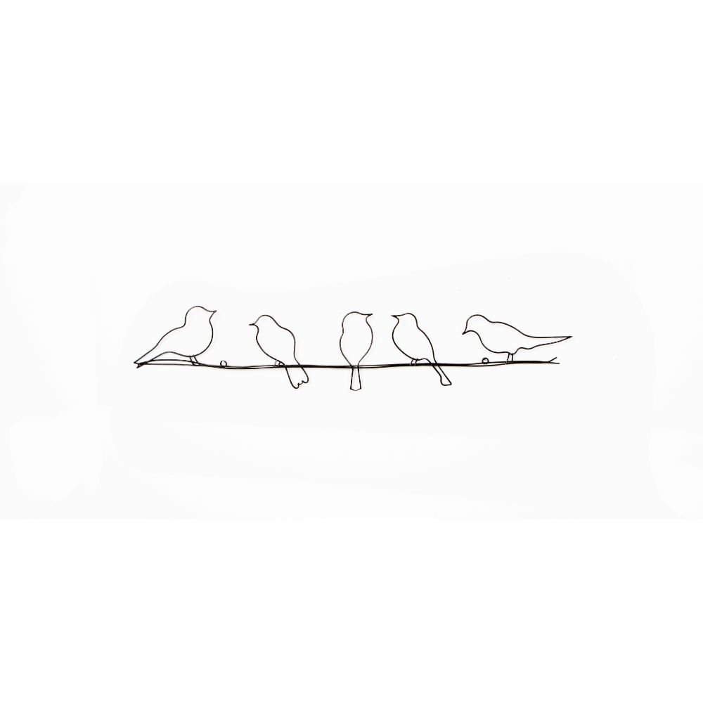 Art For The Home 41-221 Bird On A Wire Metal Wall Art
