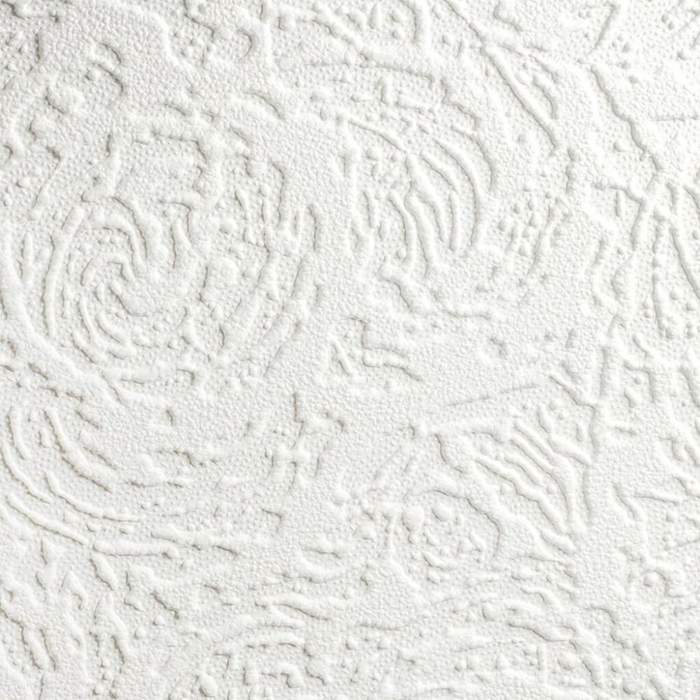 Paintables 844 Swirl White Paintable Removable Wallpaper
