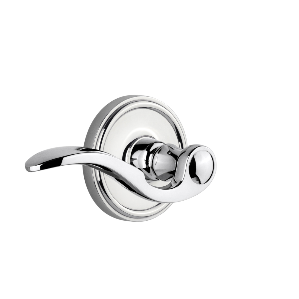 Grandeur by Nostalgic Warehouse 814548  Georgetown Rosette Privacy with Bellagio Lever in Bright Chrome