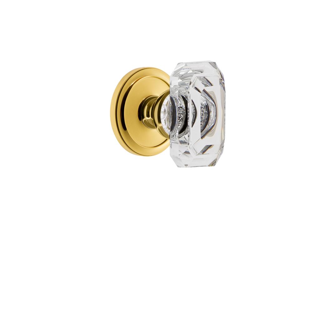 Grandeur by Nostalgic Warehouse 827776 Circulaire Rosette Passage with Baguette Crystal Knob in Lifetime Brass