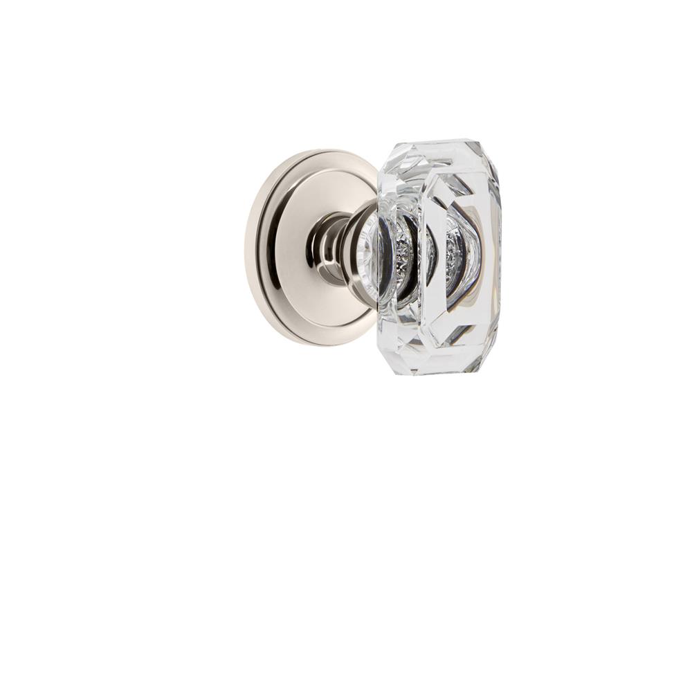 Grandeur by Nostalgic Warehouse 827786 Circulaire Rosette Passage with Baguette Crystal Knob in Polished Nickel