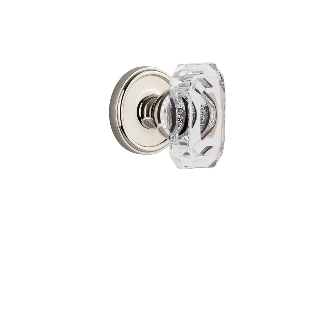 Grandeur by Nostalgic Warehouse 827850 Georgetown Rosette Passage with Baguette Crystal Knob in Polished Nickel