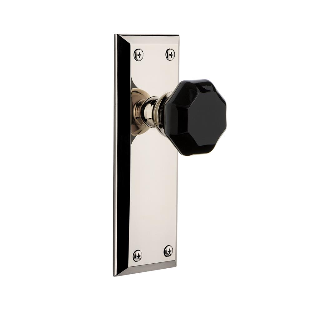 Grandeur by Nostalgic Warehouse FAVLYO Fifth Avenue Plate Passage Lyon Knob in Polished Nickel