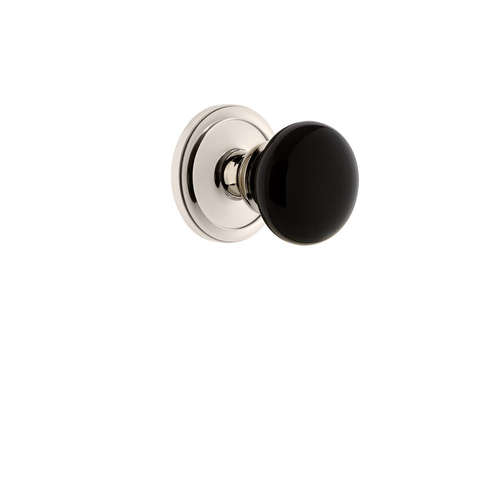 Grandeur by Nostalgic Warehouse CIRCOV Circulaire Rosette Passage Coventry Knob in Polished Nickel