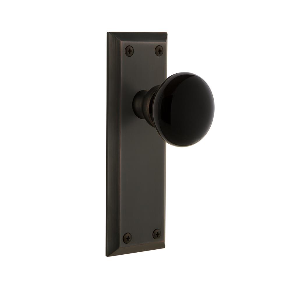 Grandeur by Nostalgic Warehouse FAVCOV Fifth Avenue Plate Passage Coventry Knob in Timeless Bronze