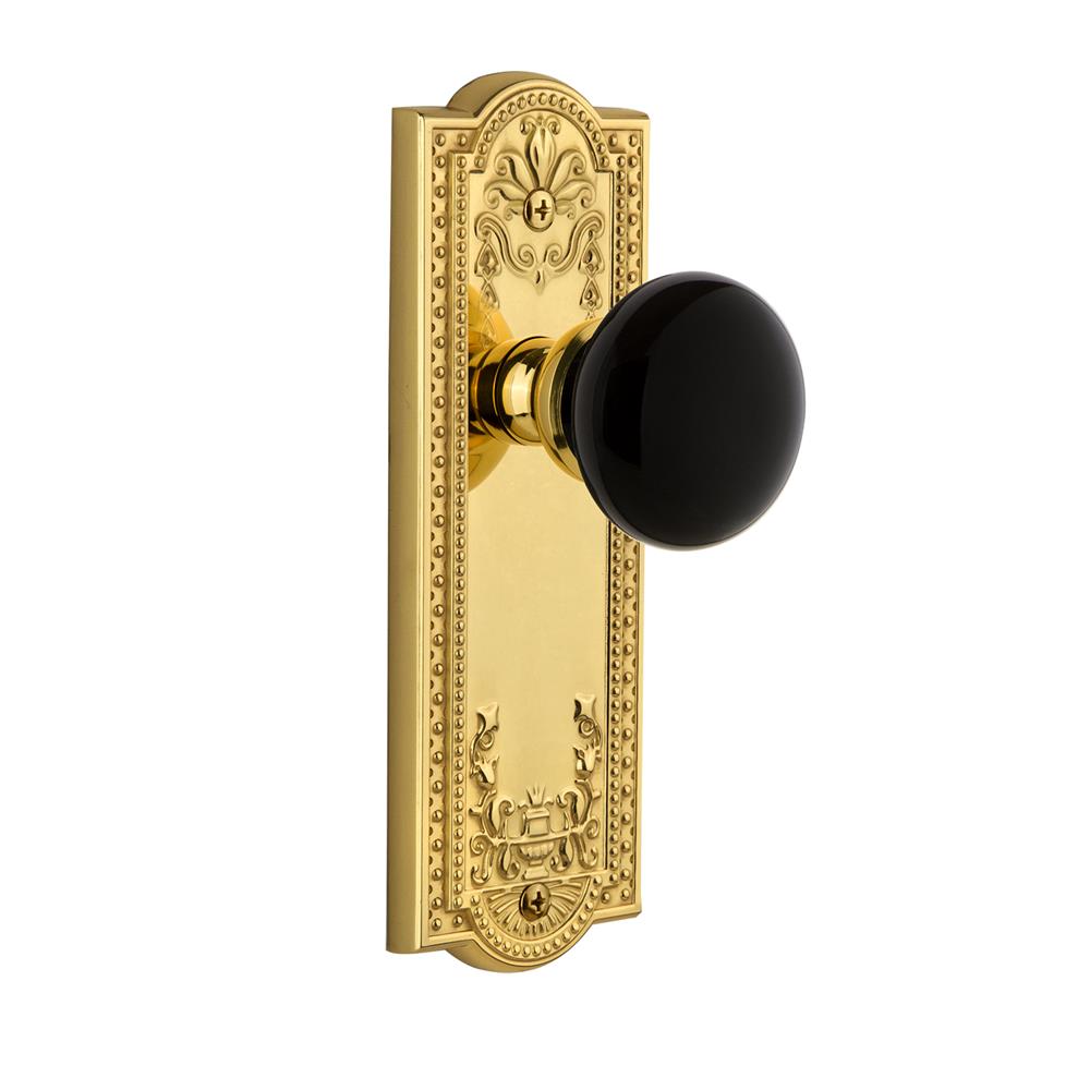 Grandeur by Nostalgic Warehouse PARCOV Parthenon Plate Passage Coventry Knob in Polished Brass