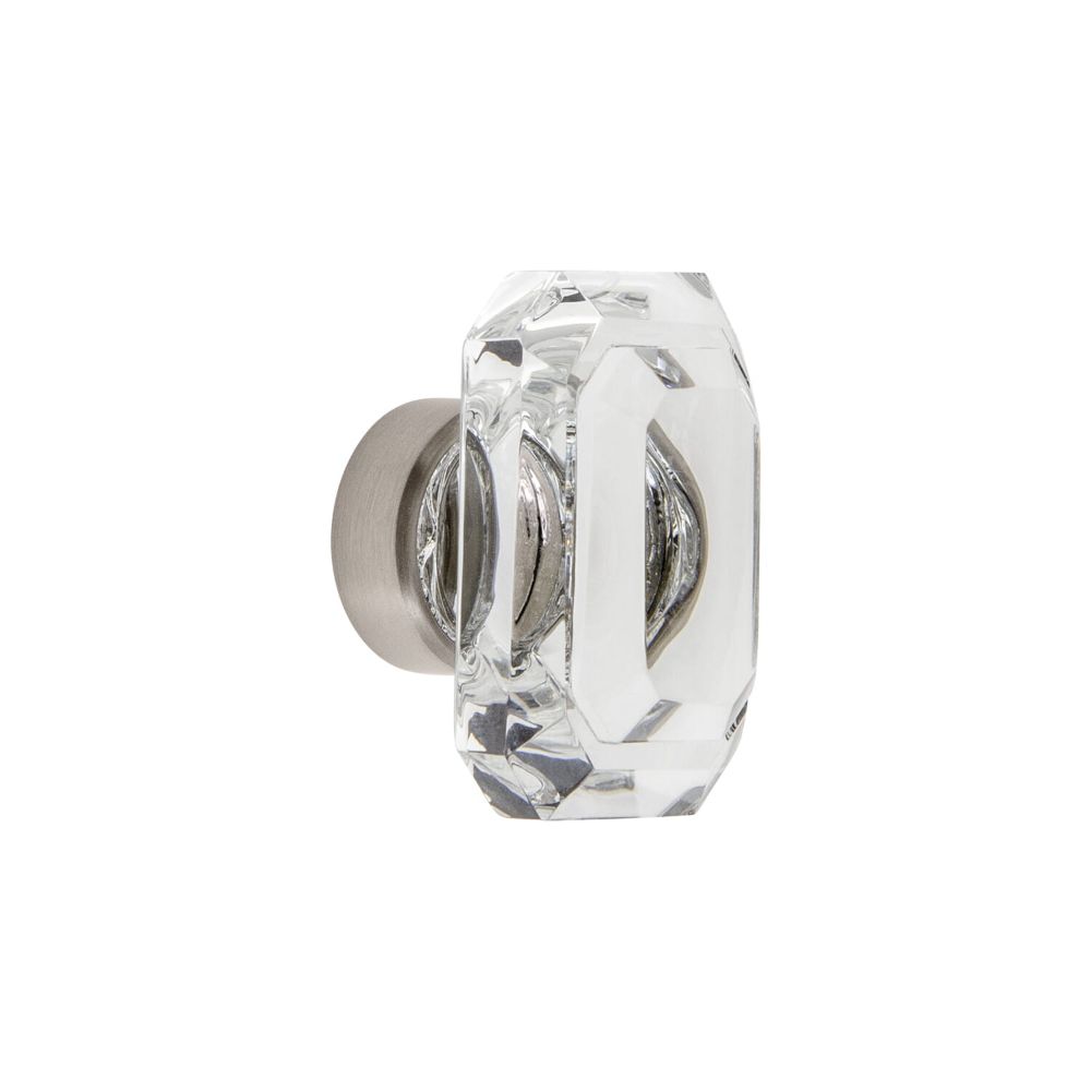 Grandeur CKBBCC40 Grandeur Baguette Clear Crystal 1-9/16” Cabinet Knob in Satin Nickel
