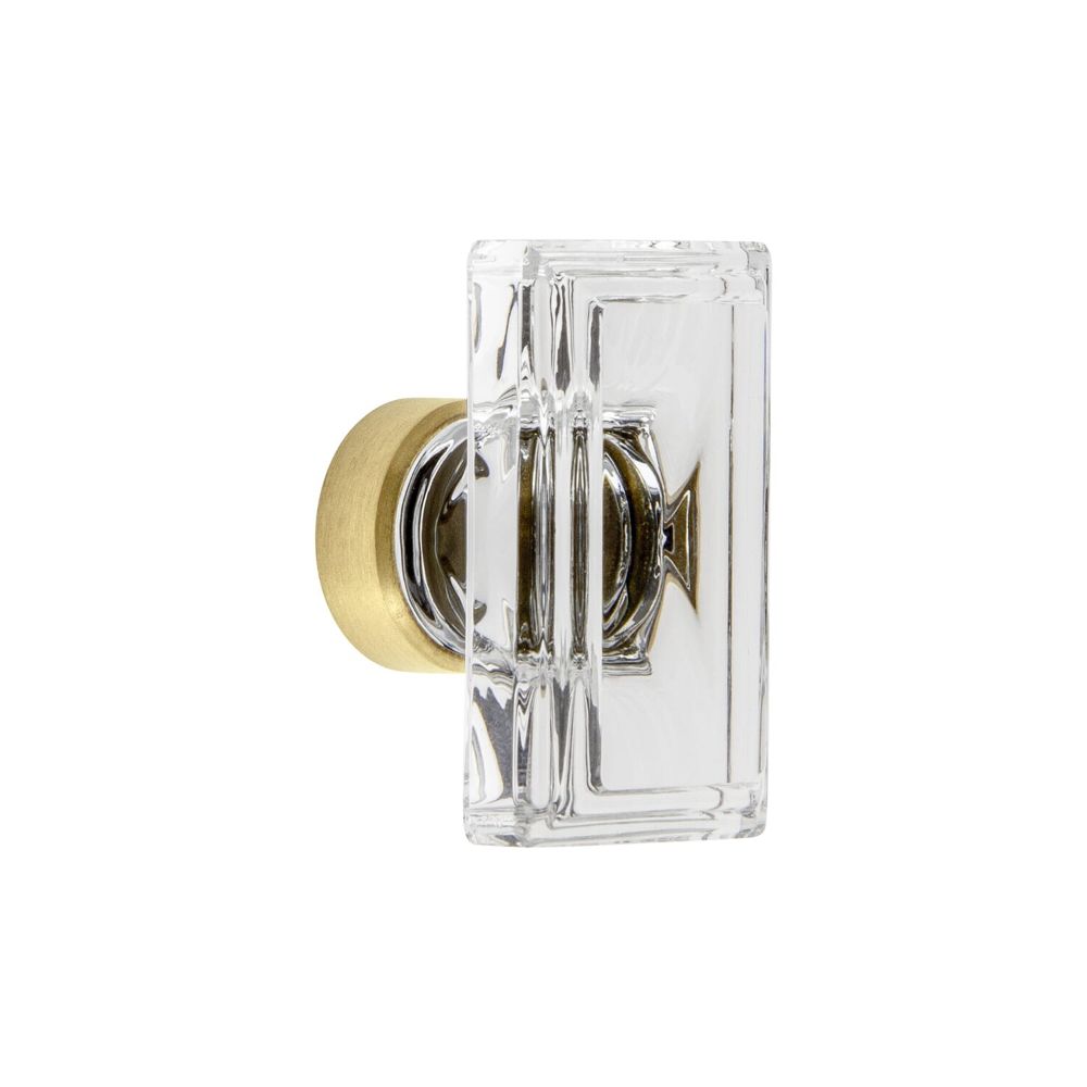 Grandeur CKBCCR Grandeur Carré Crystal 1-3/4” Cabinet Knob in Satin Brass
