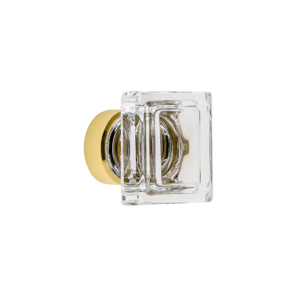 Grandeur CKBCSC Grandeur Carré Crystal 1-1/4” Square Cabinet Knob in Polished Brass