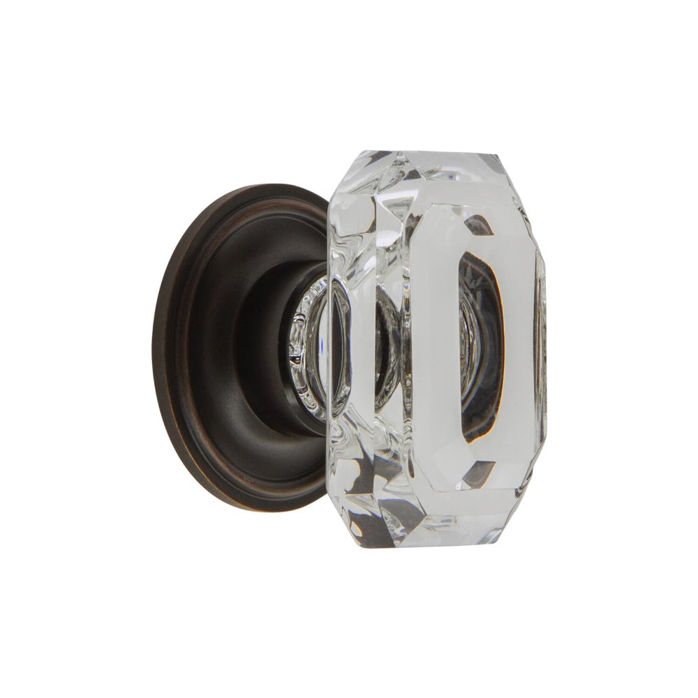 Grandeur CKBGEOBCC45 Grandeur Baguette Clear Crystal 1-3/4” Cabinet Knob with Georgetown Rosette in Timeless Bronze