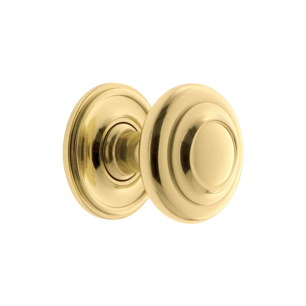 Grandeur CKBGEOCIR Grandeur Circulaire 1-3/8” Cabinet Knob with Georgetown Rosette in Polished Brass