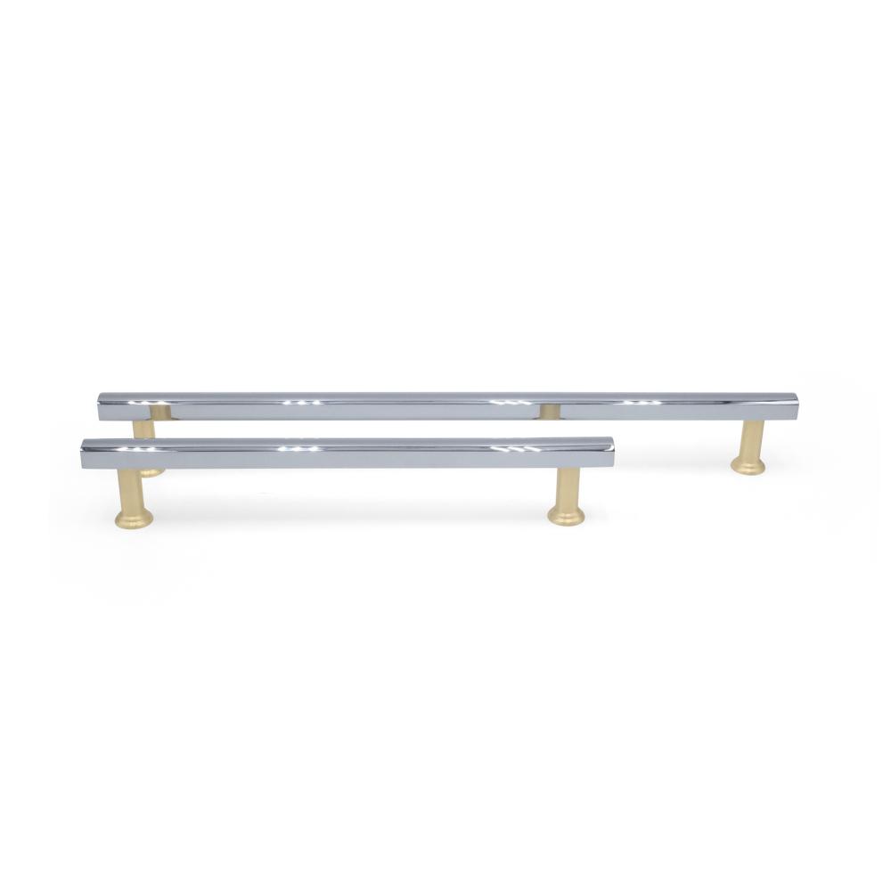 HAPNY M1029-CSB 18" Appliance Pull in Polished Chrome Top, Satin Brass Stems