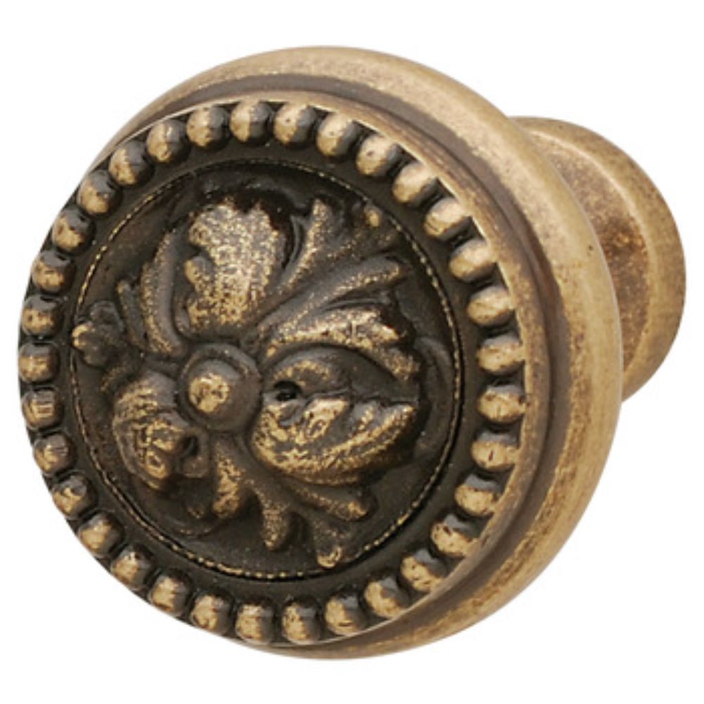 Hafele 491.54.051 Mushroom Knob Zinc in Antique Brass