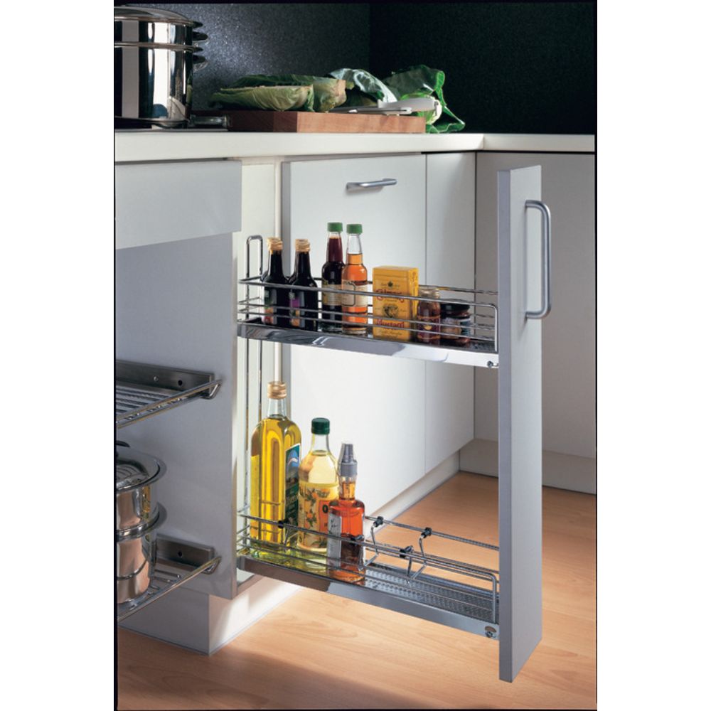Hafele 545.61.233 Base Pull-Out 3-Tier Steel in Chrome Plated