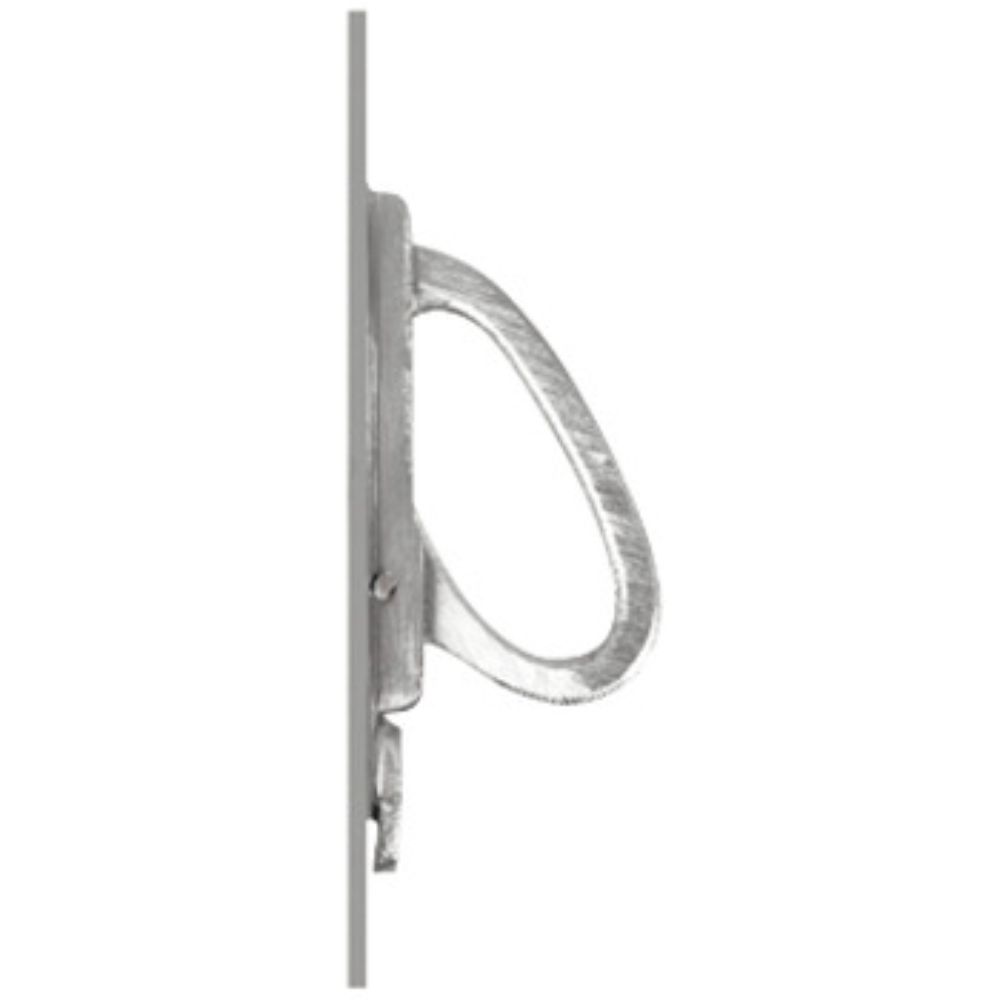 Hafele 911.26.247 Front Drop Pocket Door Edge Pull Brass for Sliding Doors Brass in Polished Chrome