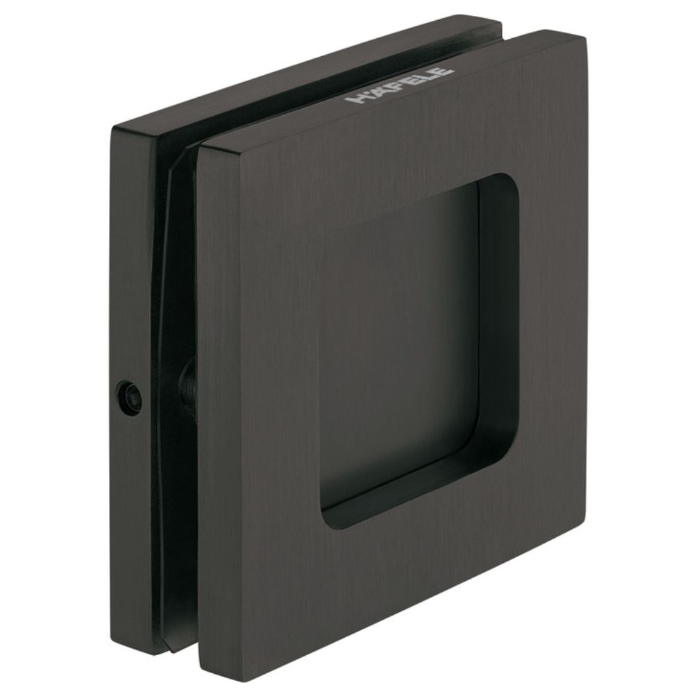Hafele 981.52.583 Square Pull Stainless Steel in Graphite Black