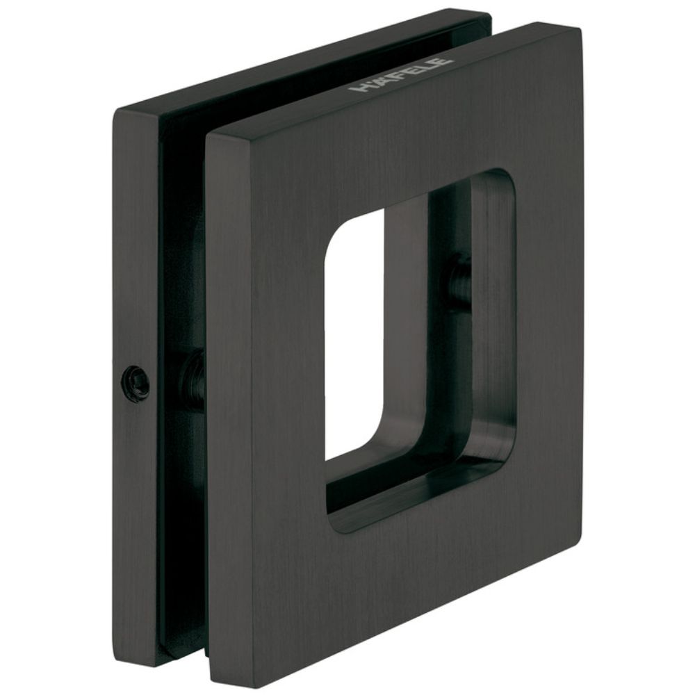 Hafele 981.52.573 Square Pull Stainless Steel in Graphite Black