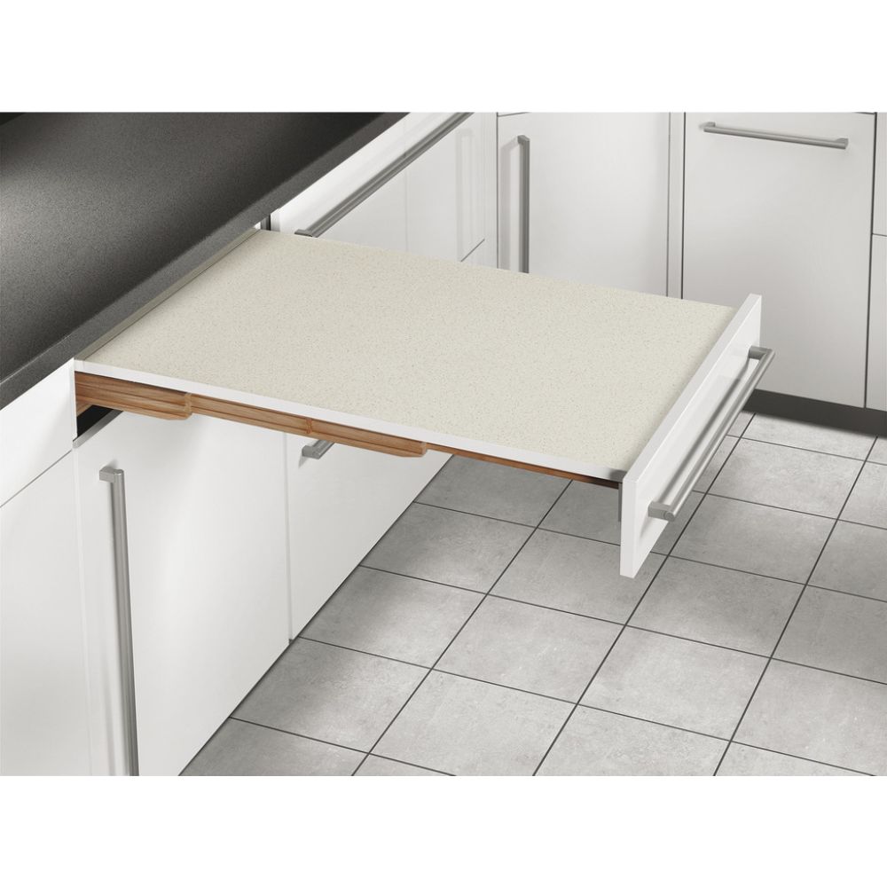 Hafele 505.58.703 Rapid Pull-Out Table Wood in White/Gray Dotted