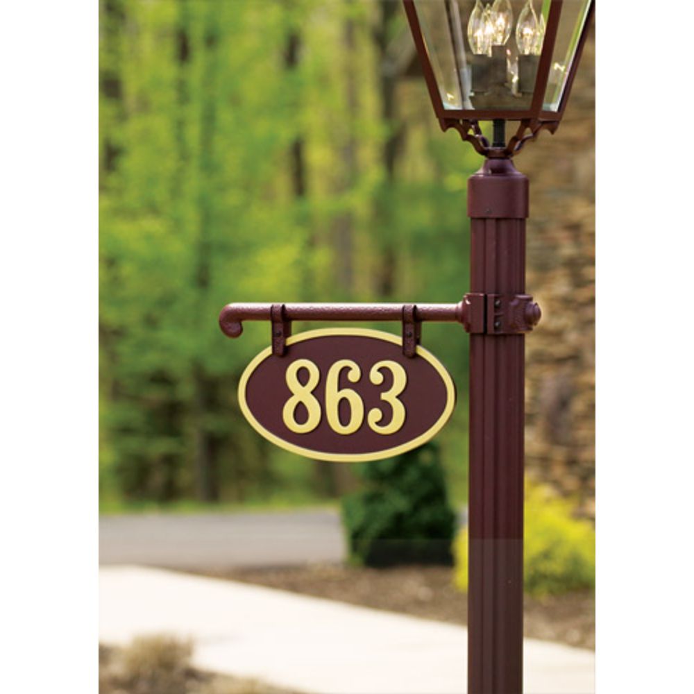 Hanover Lantern 225-3-ABS Ladder Rest Sign Address Number in Antique Brass