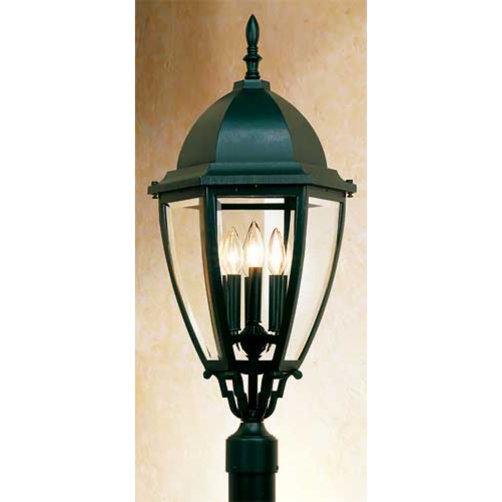 Hanover Lantern B12630-ABS Sturbridge Large Post Mount Light in Antique Brass