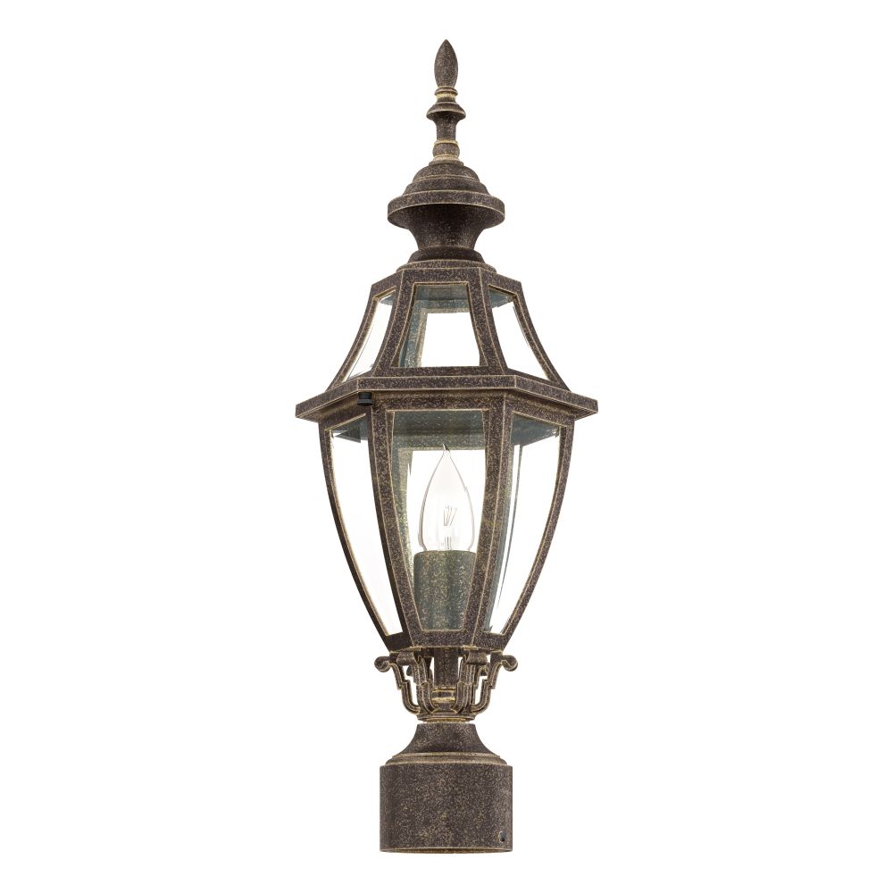 Hanover Lantern B13230-ABS Augusta Small Post Mount Light in Antique Brass