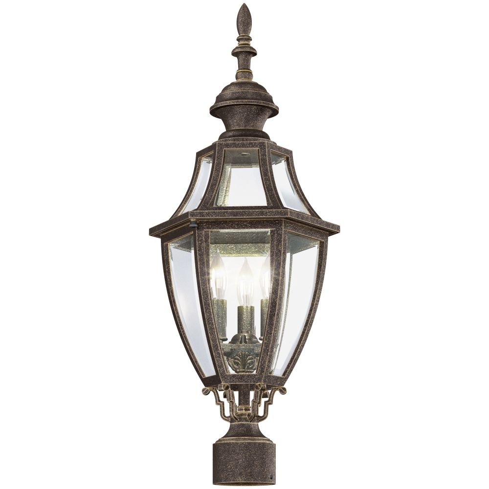 Hanover Lantern B13430-ABS Augusta Medium Post Mount Light in Antique Brass