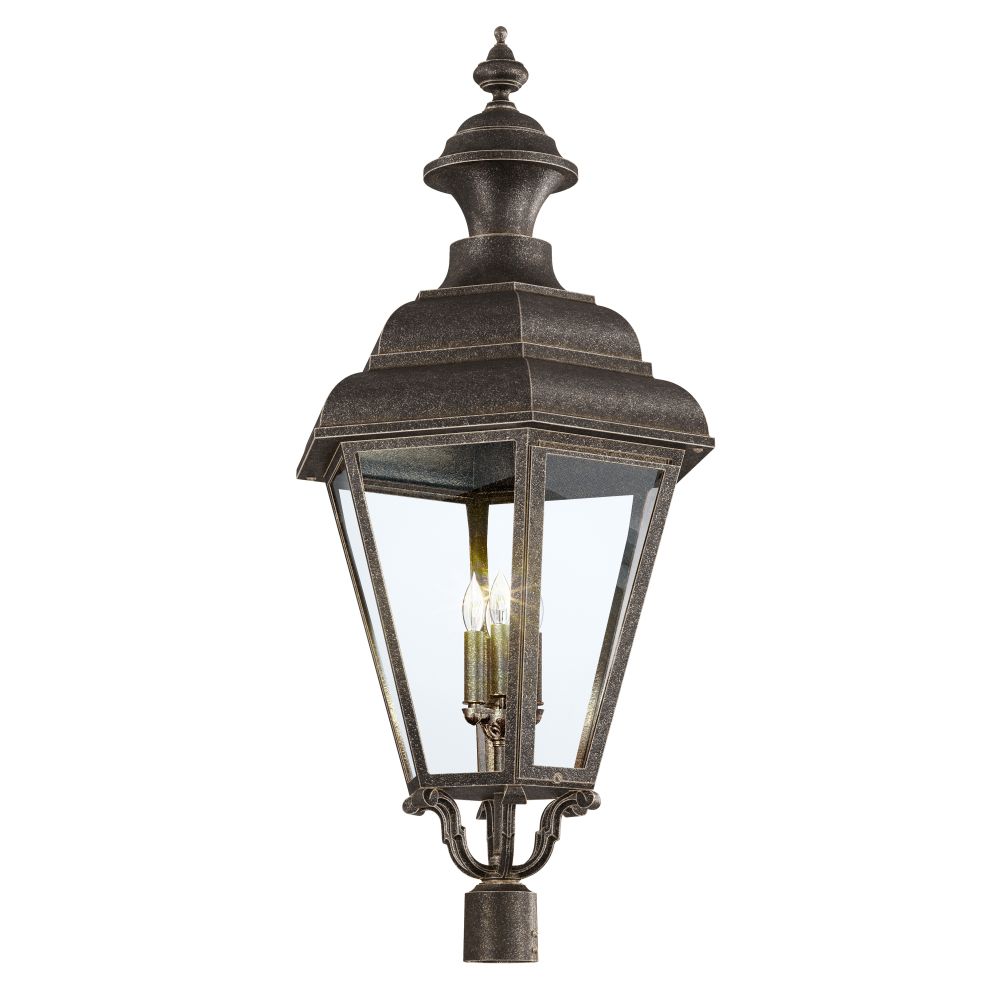 Hanover Lantern B30830-WBZ Jamestown Grande Post Mount Light in Weathered Bronze