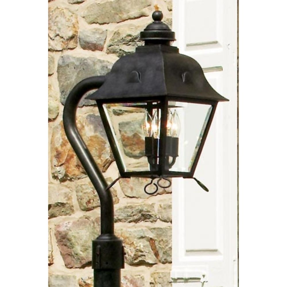 Hanover Lantern B5839-ABS Jefferson Signature Medium Post Mount Light in Antique Brass