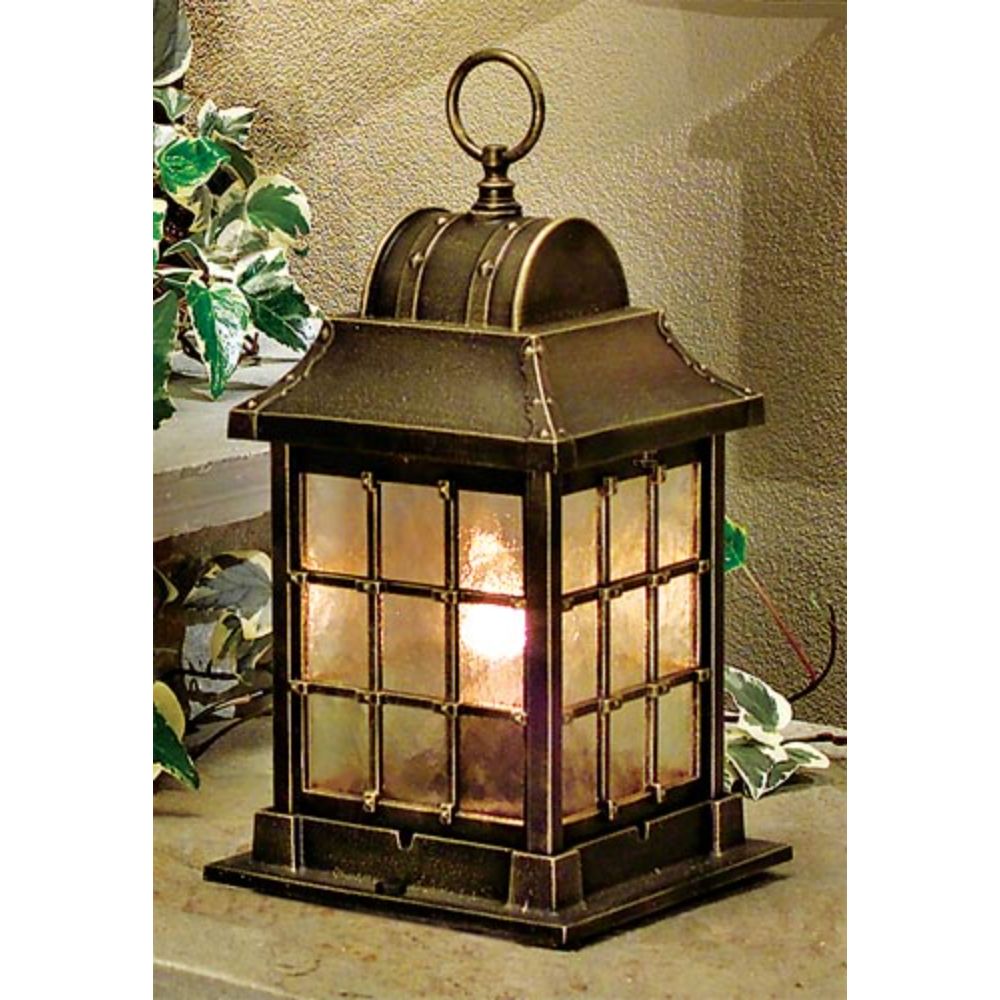 Hanover Lantern B8261-ABS Revere Signature Small Pier Mount in Antique Brass