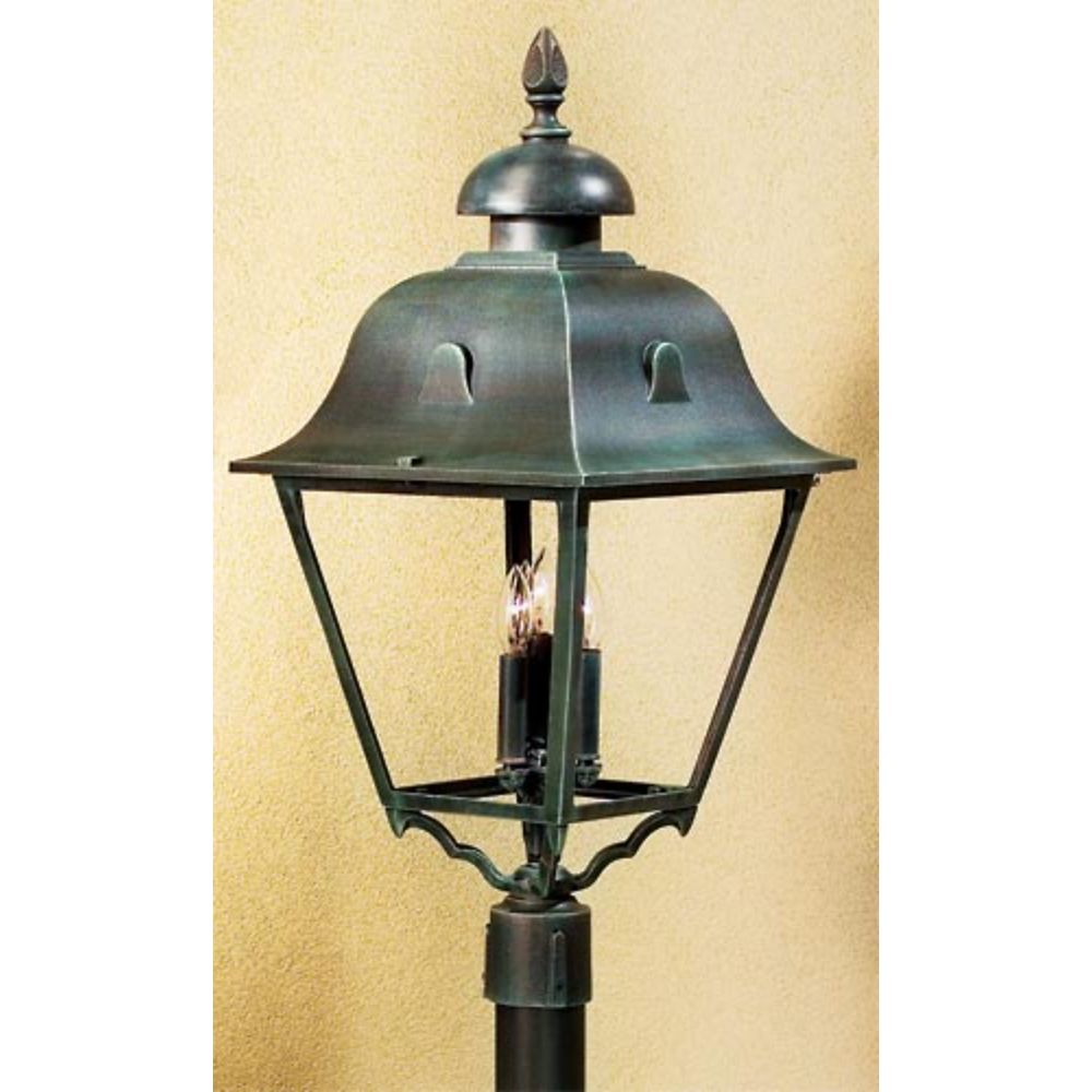 Hanover Lantern B8431-ABS Jefferson Grande Post Mount Light in Antique Brass