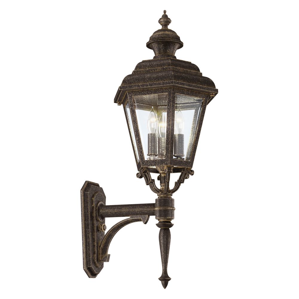 Hanover Lantern B9315-ABS Jamestown Medium Wall Lantern in Antique Brass