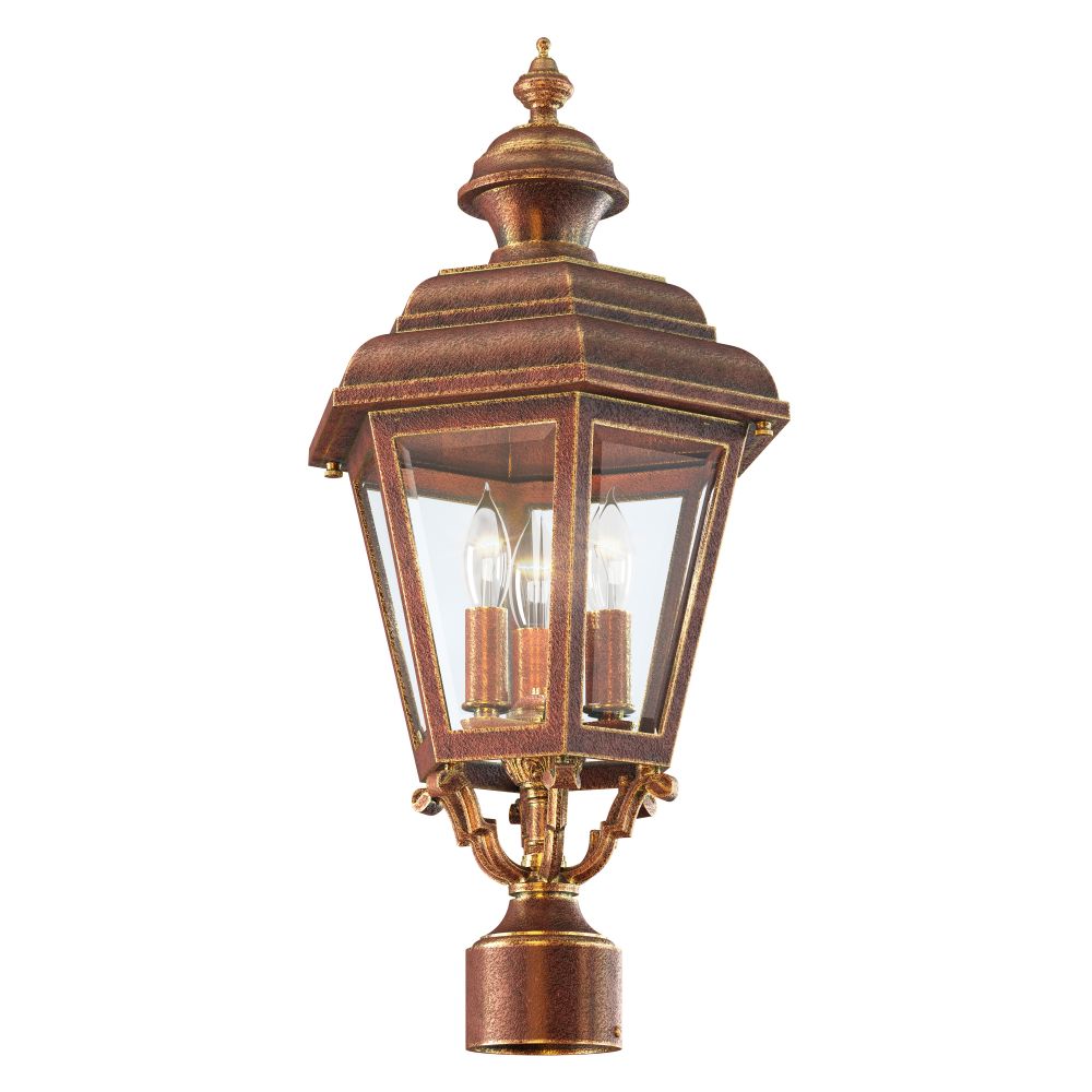 Hanover Lantern B9330-ARD Jamestown Medium Post Mount Light in Antique Red