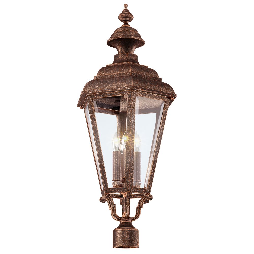Hanover Lantern B9430-ACP Jamestown Large Post Mount Light in Antique Copper