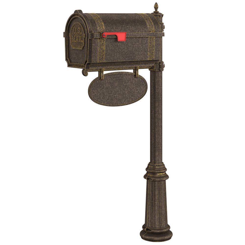 Hanover Lantern M134-ABS Mailbox in Antique Brass