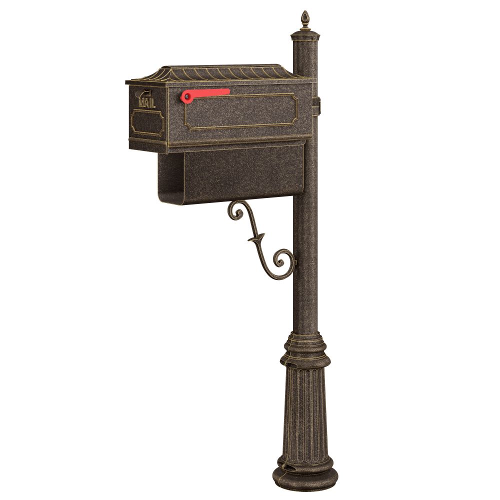 Hanover Lantern M96-ABS Mailbox in Antique Brass