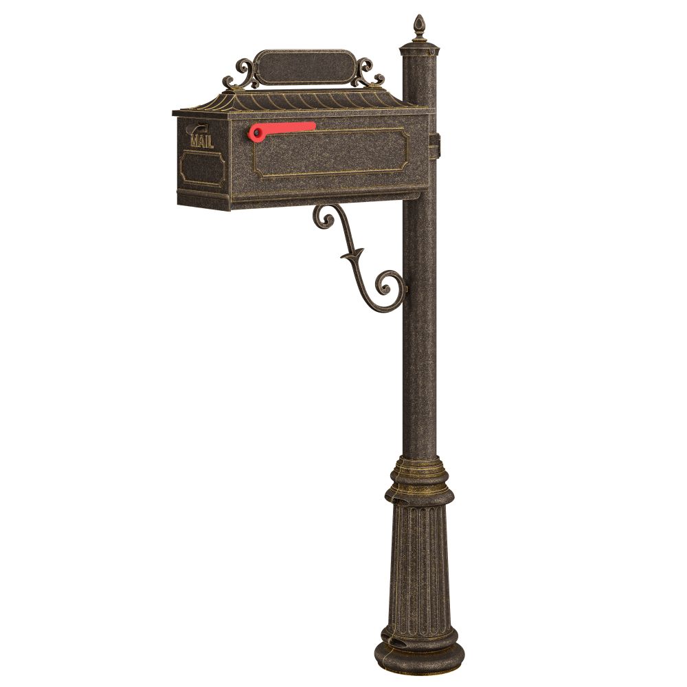 Hanover Lantern M97S-ABS Mailbox in Antique Brass