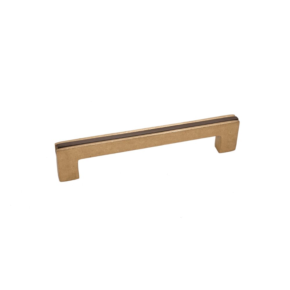 Hardware International 02-103-CE Contemporary Banded Handle in Champagne / Espresso