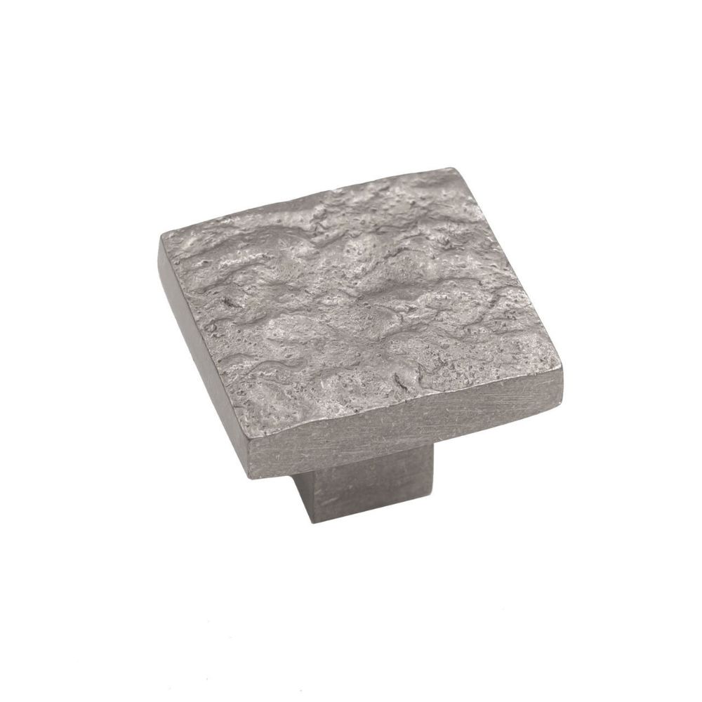 Hardware International 13-502-P Textured Square Knob in Platinum