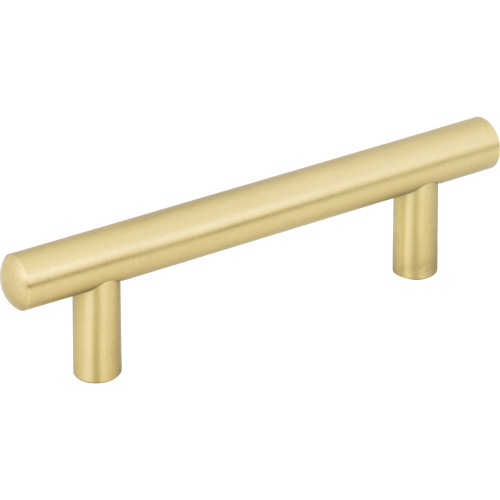 Jeffrey Alexander by Hardware Resources 146BG Key West Cabinet Pull 146 mm (5-3/4") Overall Length 9/16" Diameter Steel Cabinet Bar Pull. Holes are 96 mm center-to-center. Finish in Brushed Gold