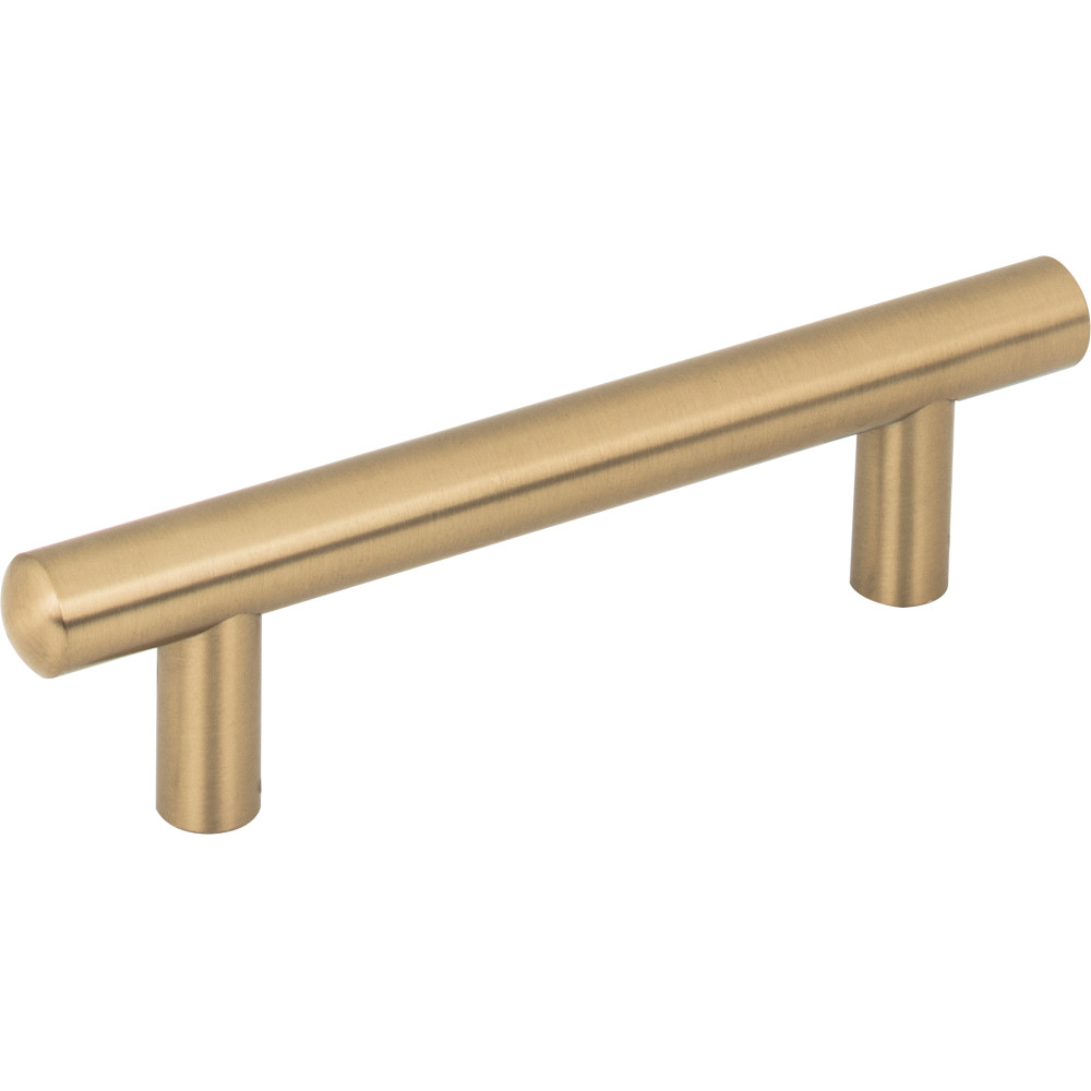 Jeffrey Alexander by Hardware Resources 146SBZ Key West Cabinet Pull 146 mm (5-3/4") Overall Length 9/16" Diameter Steel Cabinet Bar Pull. Holes are 96 mm center-to-center. Finish in Satin Bronze