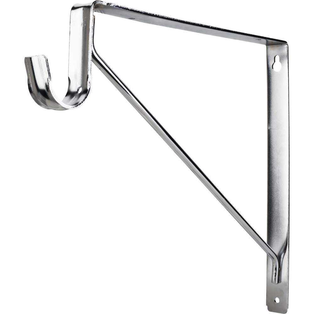 Hardware resources 1516CH Shelf & Rod Support Bracket in Polished Chrome