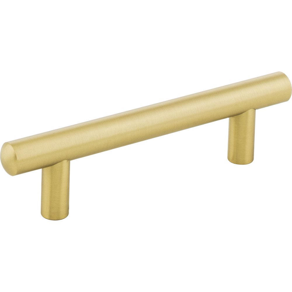 Jeffrey Alexander by Hardware Resources 152BG Key West Cabinet Pull 152 mm (6") Overall Length 9/16" Diameter Steel Cabinet Bar Pull. Holes are 96 mm center-to-center. Finish in Brushed Gold