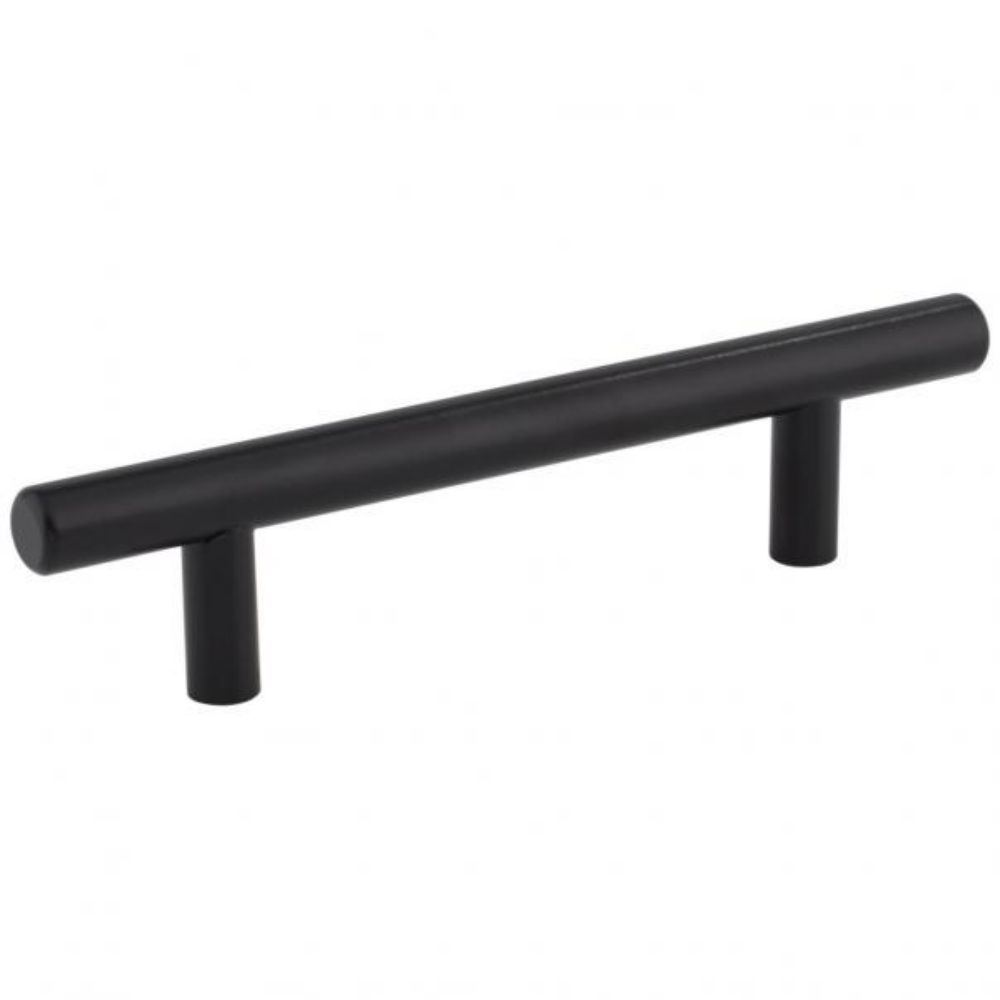 Elements by Hardware Resources 154SSMB Naples 96mm Center to Center Hollow Stainless Steel Cabinet Bar Pull with Beveled Ends in Matte Black