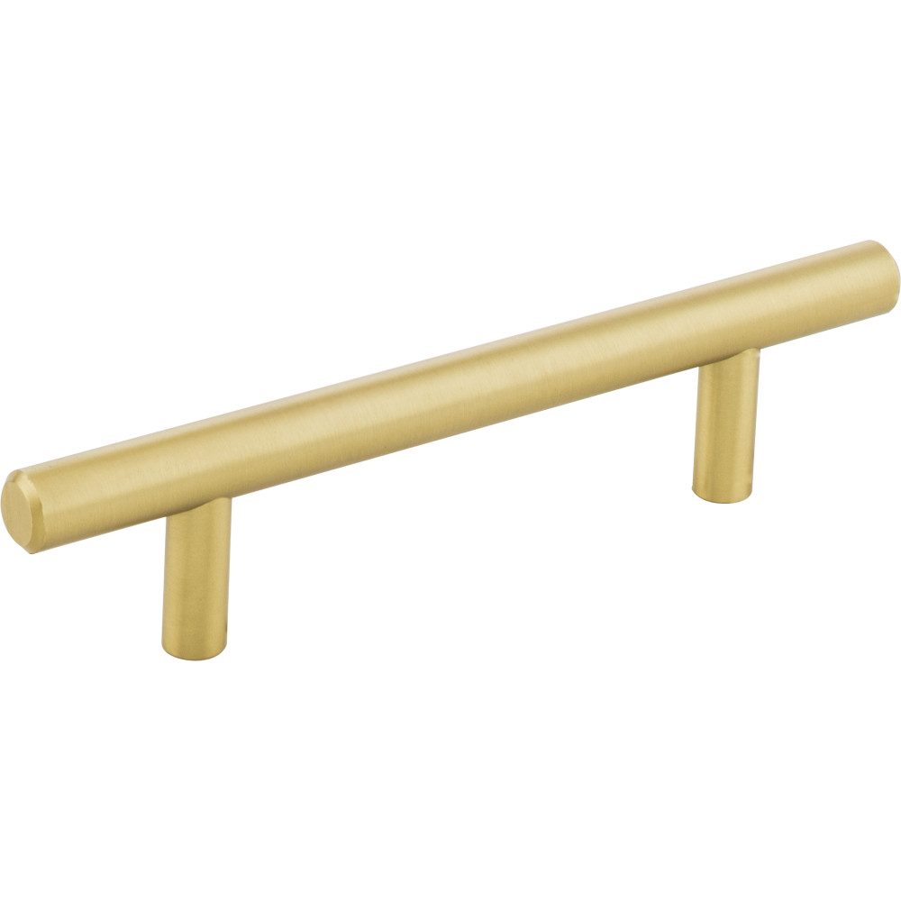 Elements by Hardware Resources 156BG Naples Cabinet Pull 156 mm (6-1/8") Overall Length 7/16" Diameter Steel Cabinet Bar Pull with Beveled Ends. Holes are 96 mm center-to-center. Finish in Brushed Gold