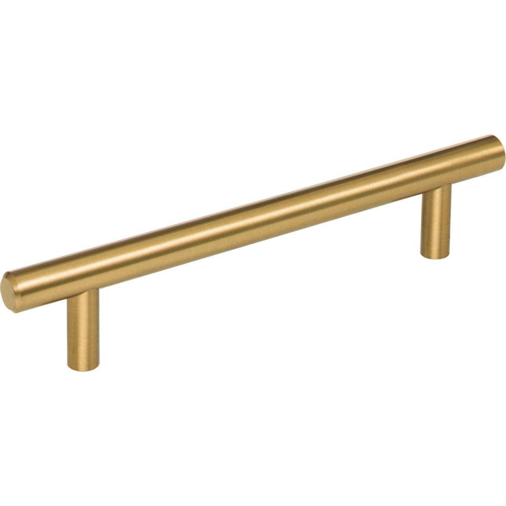 Elements by Hardware Resources 176SBZ Naples Cabinet Pull 176 mm (6-15/16") Overall Length 7/16" Diameter Steel Cabinet Bar Pull with Beveled Ends. Holes are 128 mm center-to-center. Finish in Satin Bronze