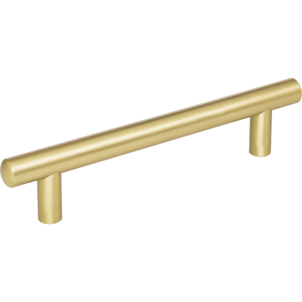 Jeffrey Alexander by Hardware Resources 178BG Key West Cabinet Pull 178 mm (7") Overall Length 9/16" Diameter Steel Cabinet Bar Pull. Holes are 128 mm center-to-center. Finish in Brushed Gold