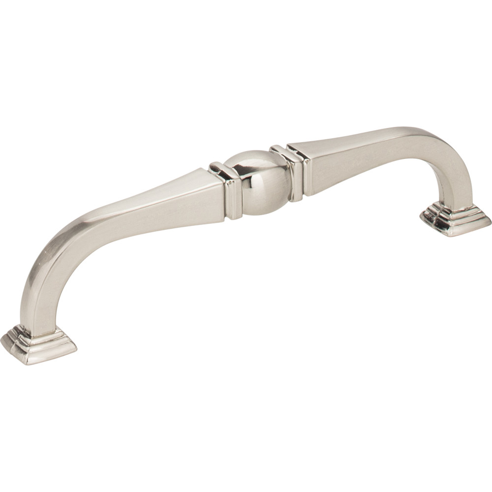 Jeffrey Alexander by Hardware Resources 188-128SN 5-11/16" Overall Length Cabinet Pull.  Holes are 128mm cente